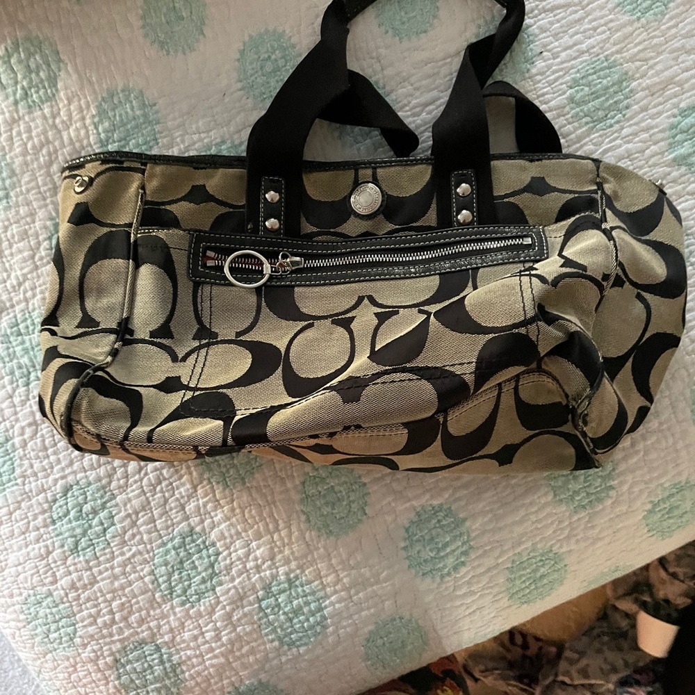 Black coach bag used condition